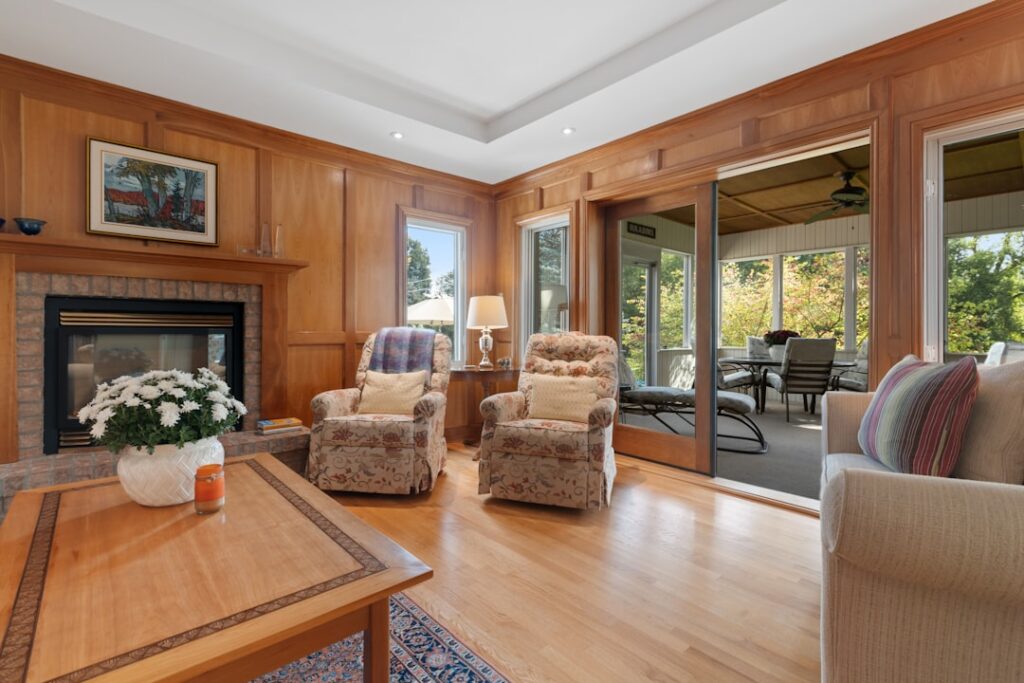 Professional real estate photographer taking pictures of a house interior